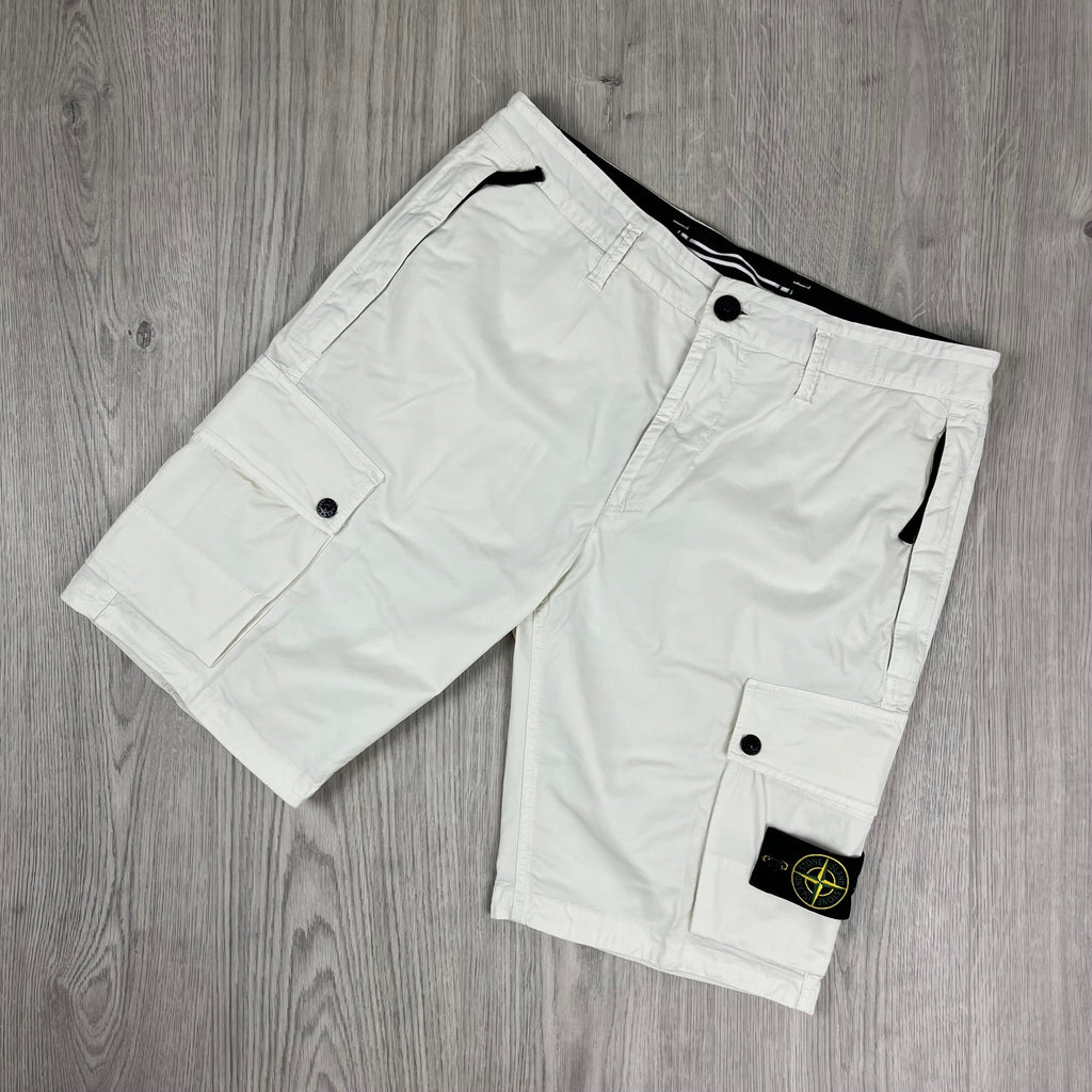 Stone Island Cargo Shorts - Ivory Ironleague