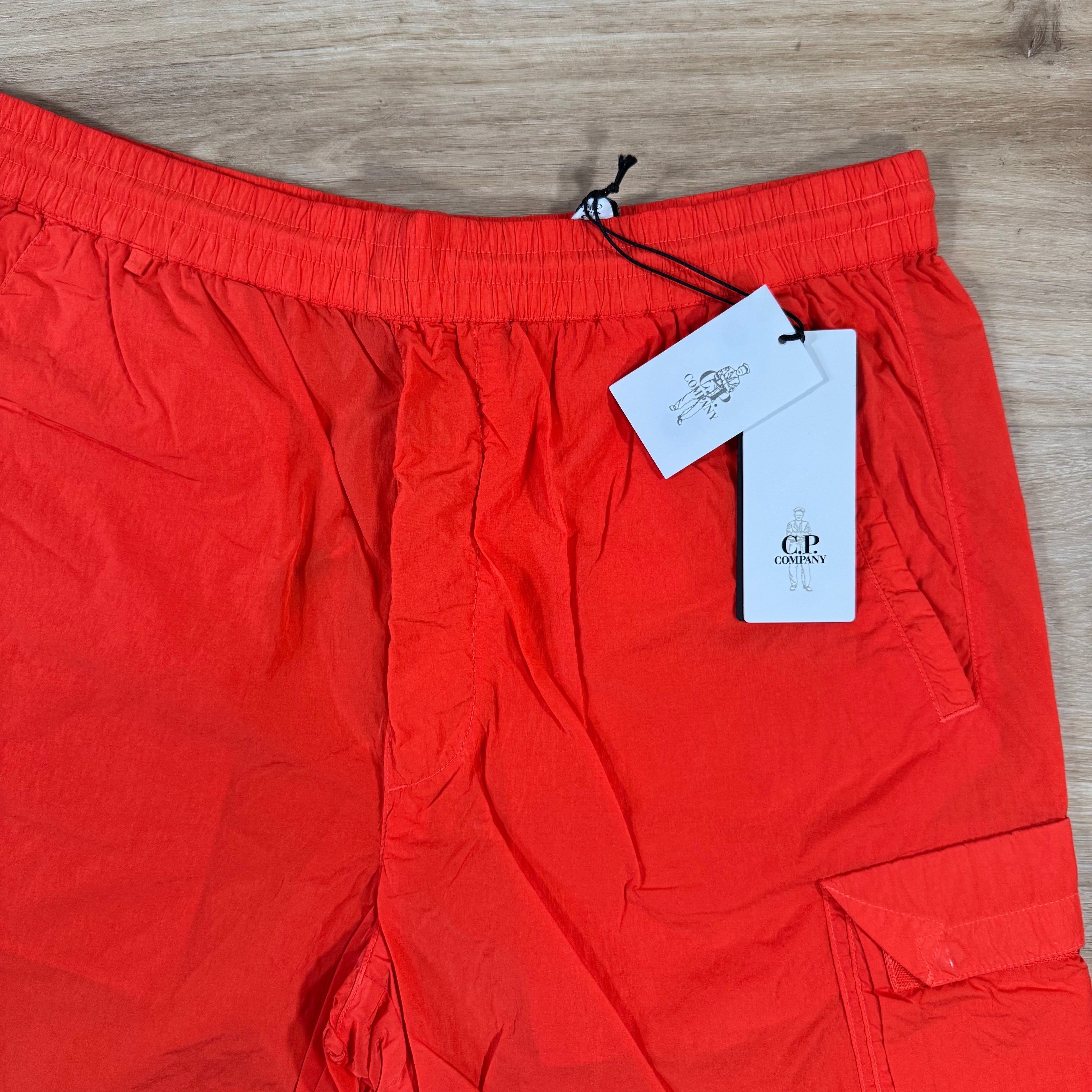CP Company Chrome-R Cargo Shorts in Poinciana - Orange Ironleague