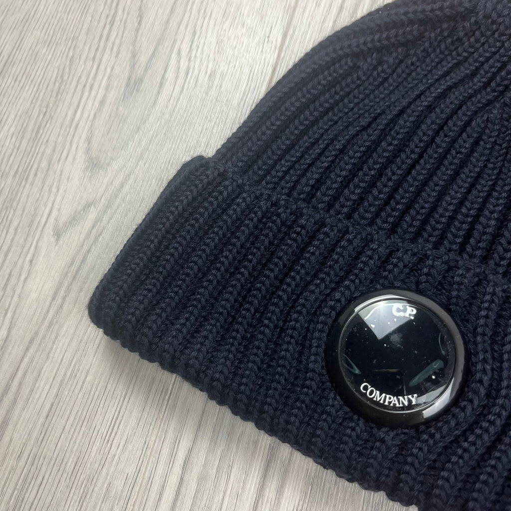 CP Company Lens Beanie - Navy Ironleague