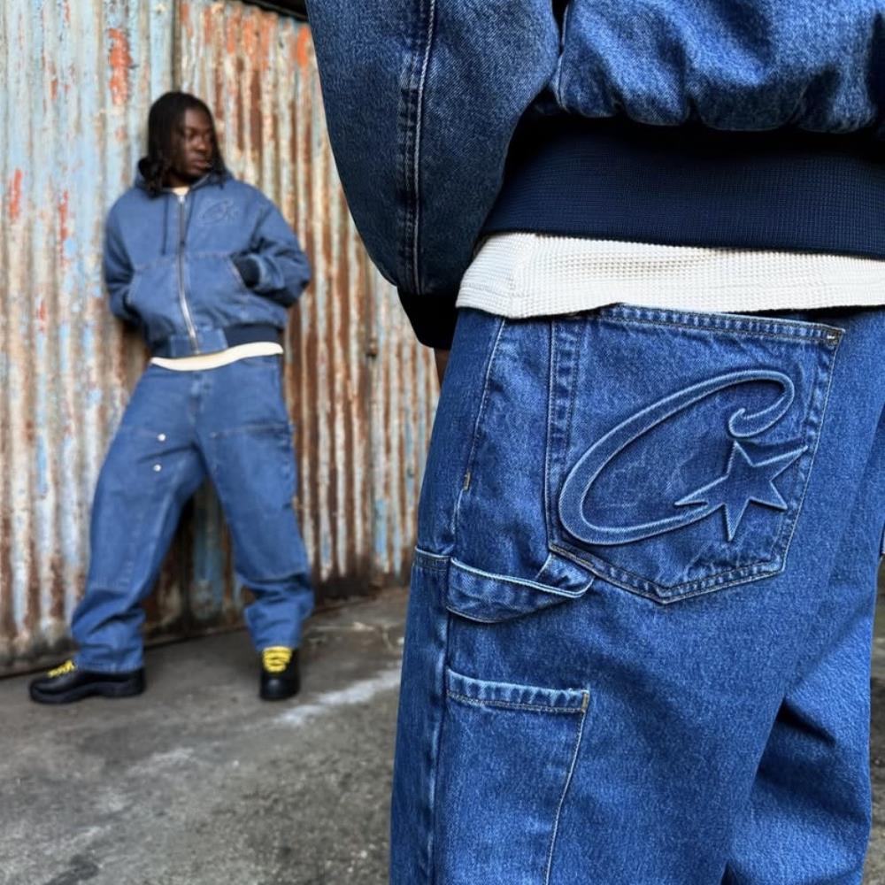 Corteiz C-Star Denim Work Jacket - Jean Ironleague