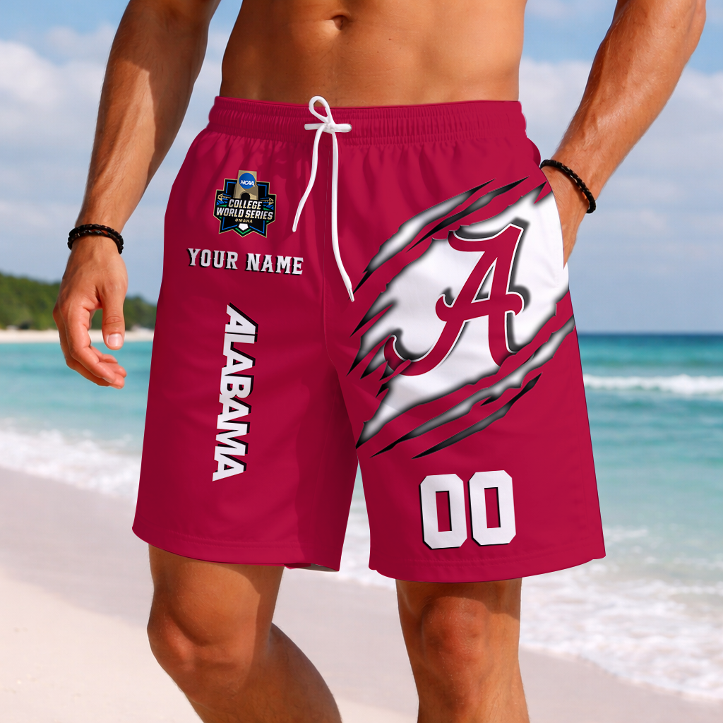 LIMITED DROP NCAA CWS21 ABC AB CRIMSON TIDE SHORT PANTS