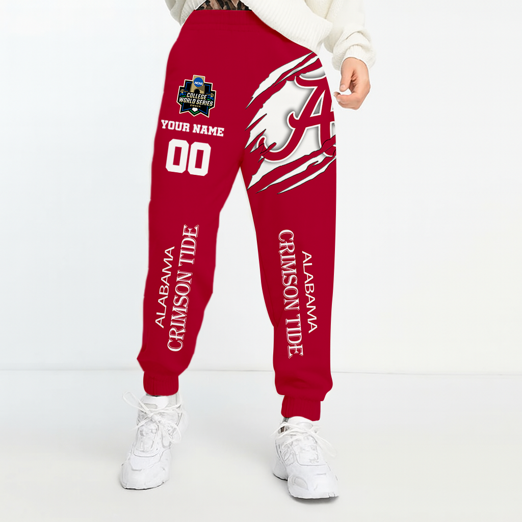LIMITED DROP NCAA CWS21 ABC AB CRIMSON TIDE UNISEX LONG PANTS