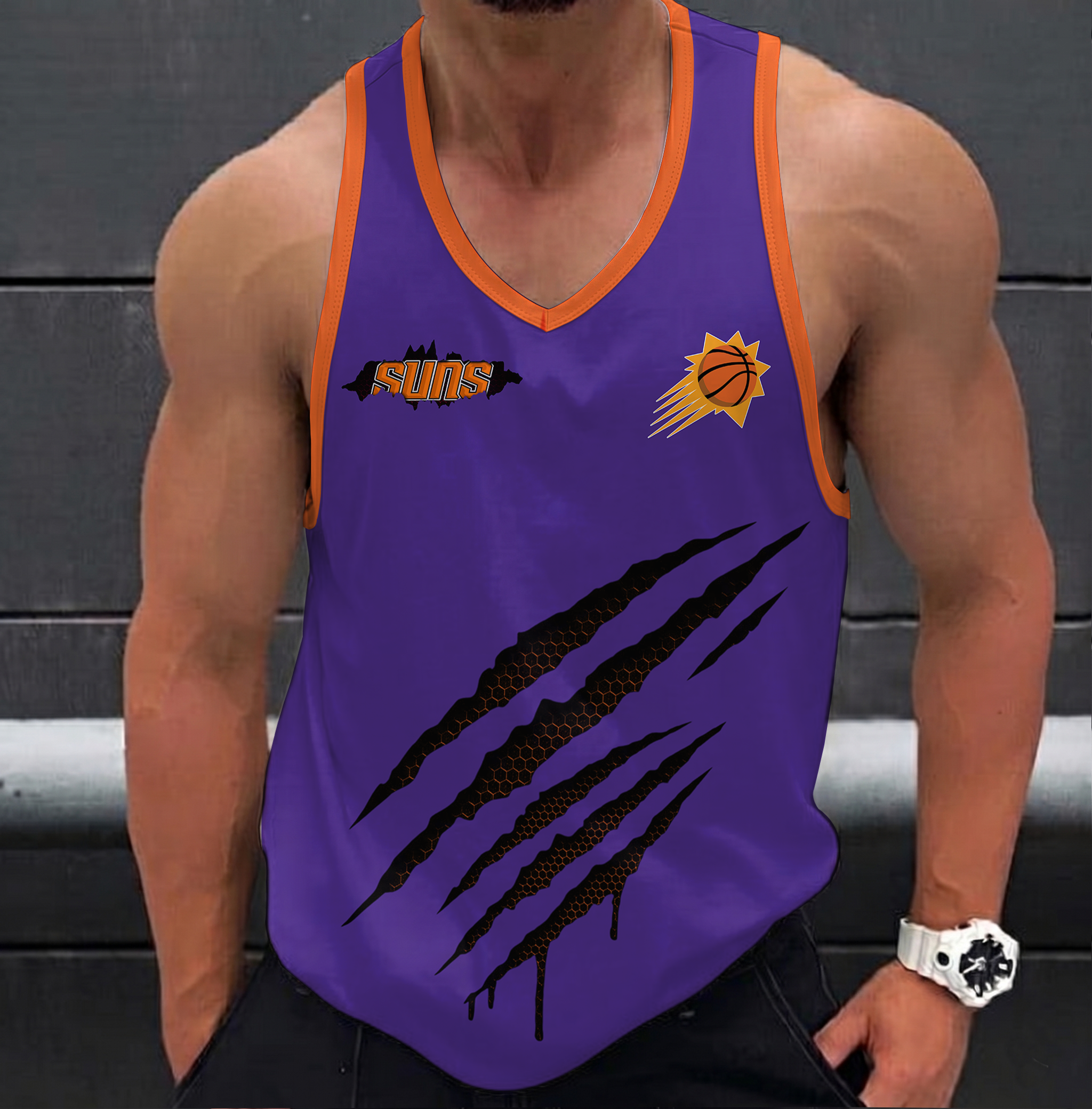 FINAL SALE - NEW CUSTOMIZED NBA21 PSU PHOENIX SUNS UNISEX TANK TOP