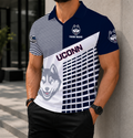 VIRAL EDITION - NEW CUSTOMIZED NCAA MAM21 UCH UCONN HUSKIES POLO SHIRT