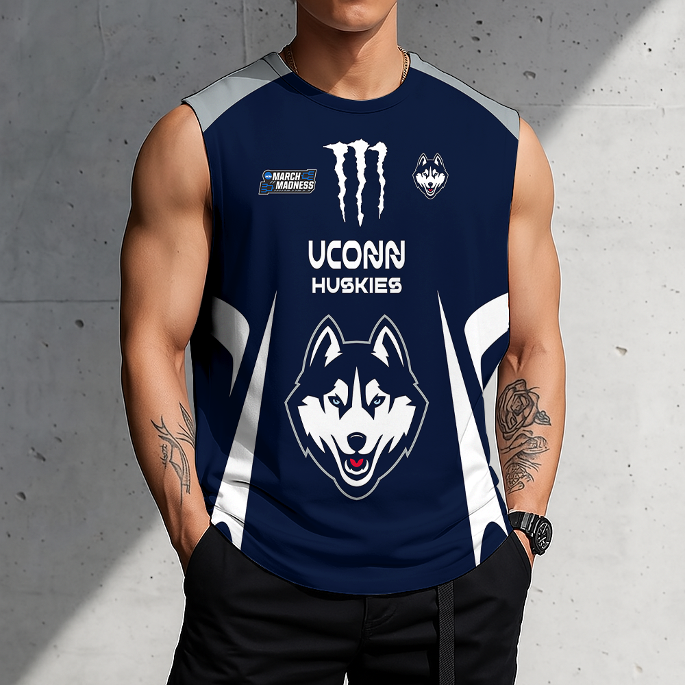 3D PRINT TEE NCAA MAM21 UCH UC HUSKIES MEN'S GYM SHIRT