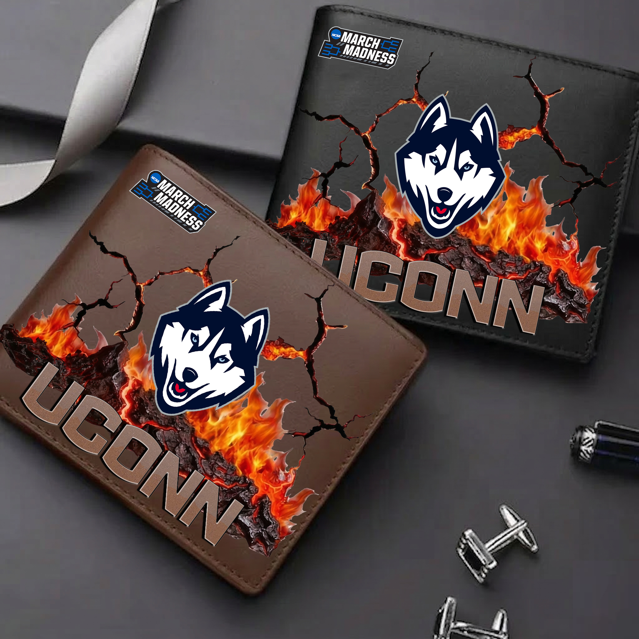 LIMITED EDITION MAM NCAA21 UCH UC HUSKIES LEATHER WALLET