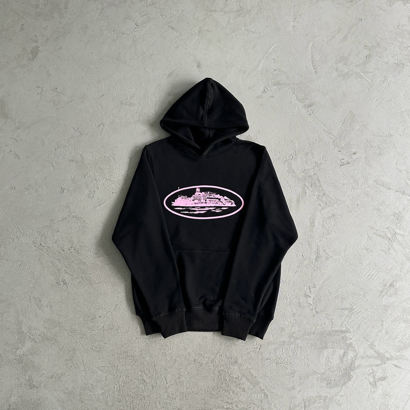 Corteiz Alcatraz Logo Hoodie - Pink Ironleague