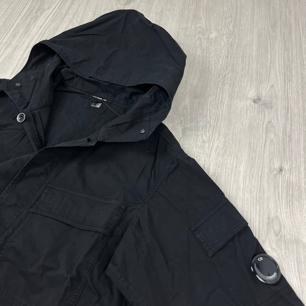 CP Company Hooded Overshirt - Black Ironleague