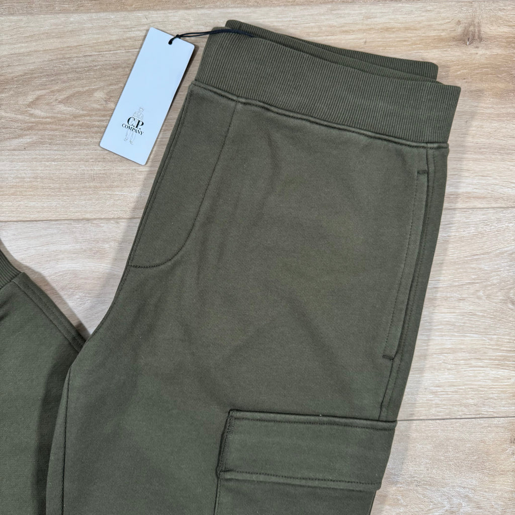 CP Company Diagonal Raised Lens Sweatpants in Ivy Green Ironleague