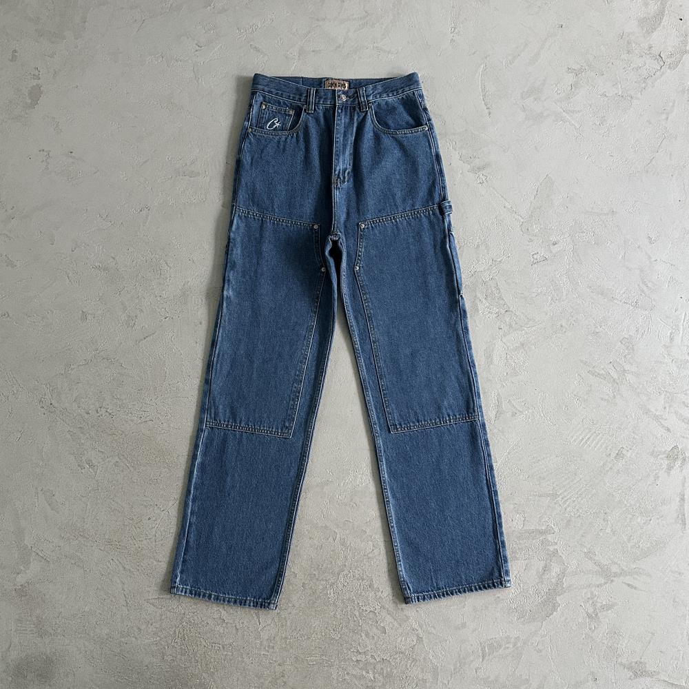 Corteiz C-Star Denim Work Pants - Blue Ironleague