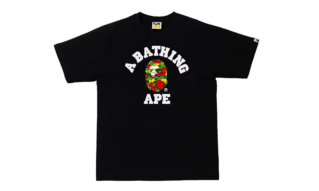BAPE Sta Camo College Tee Black / Multicolor BAPE007
