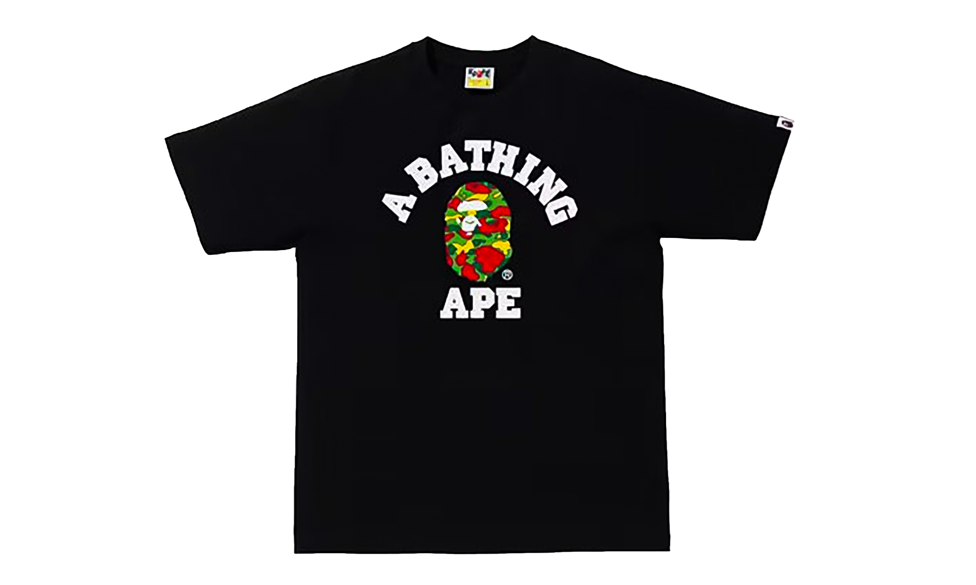 BAPE Sta Camo College Tee Black / Multicolor BAPE007