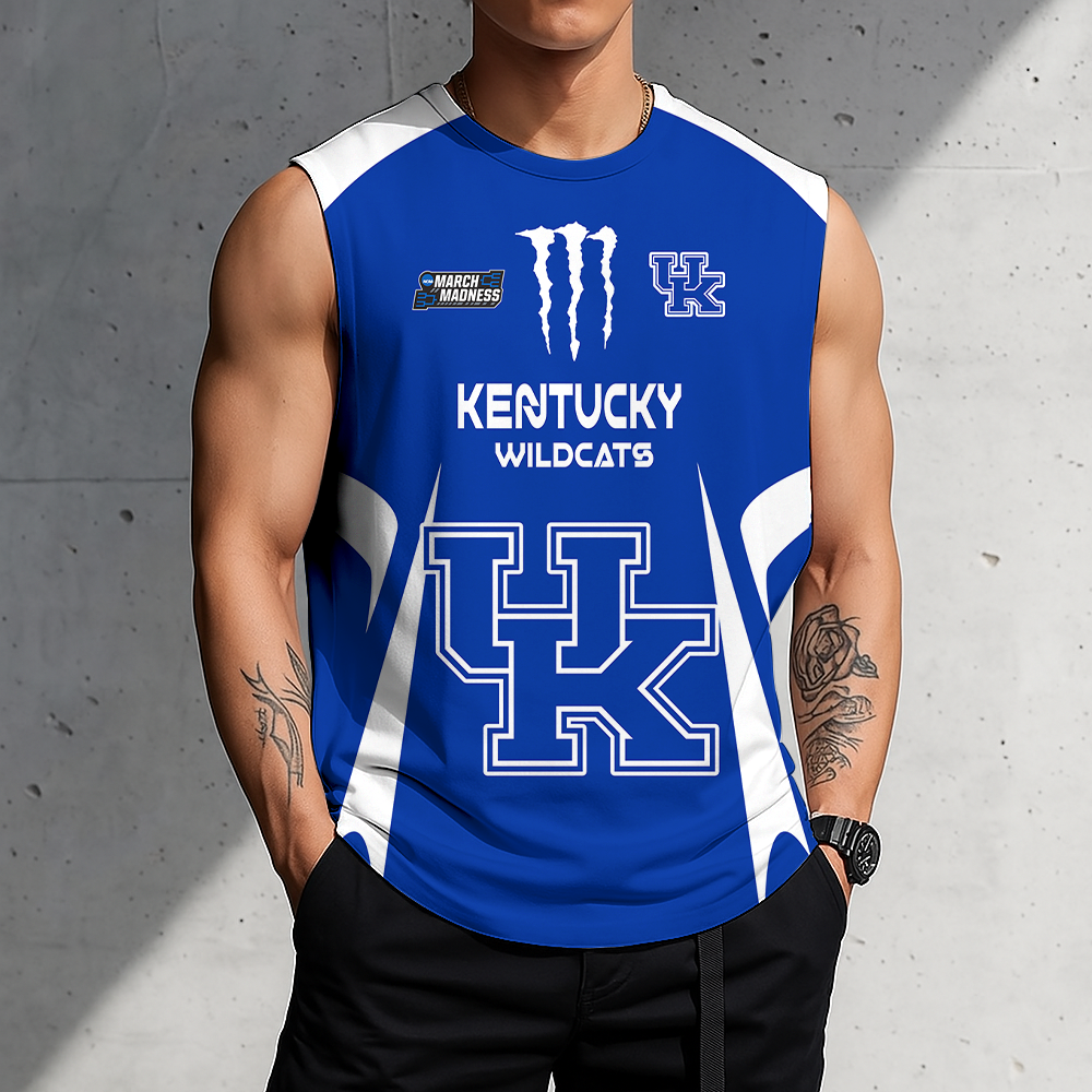 3D PRINT TEE NCAA MAM22 KEW KE WILDCATS MEN'S GYM SHIRT