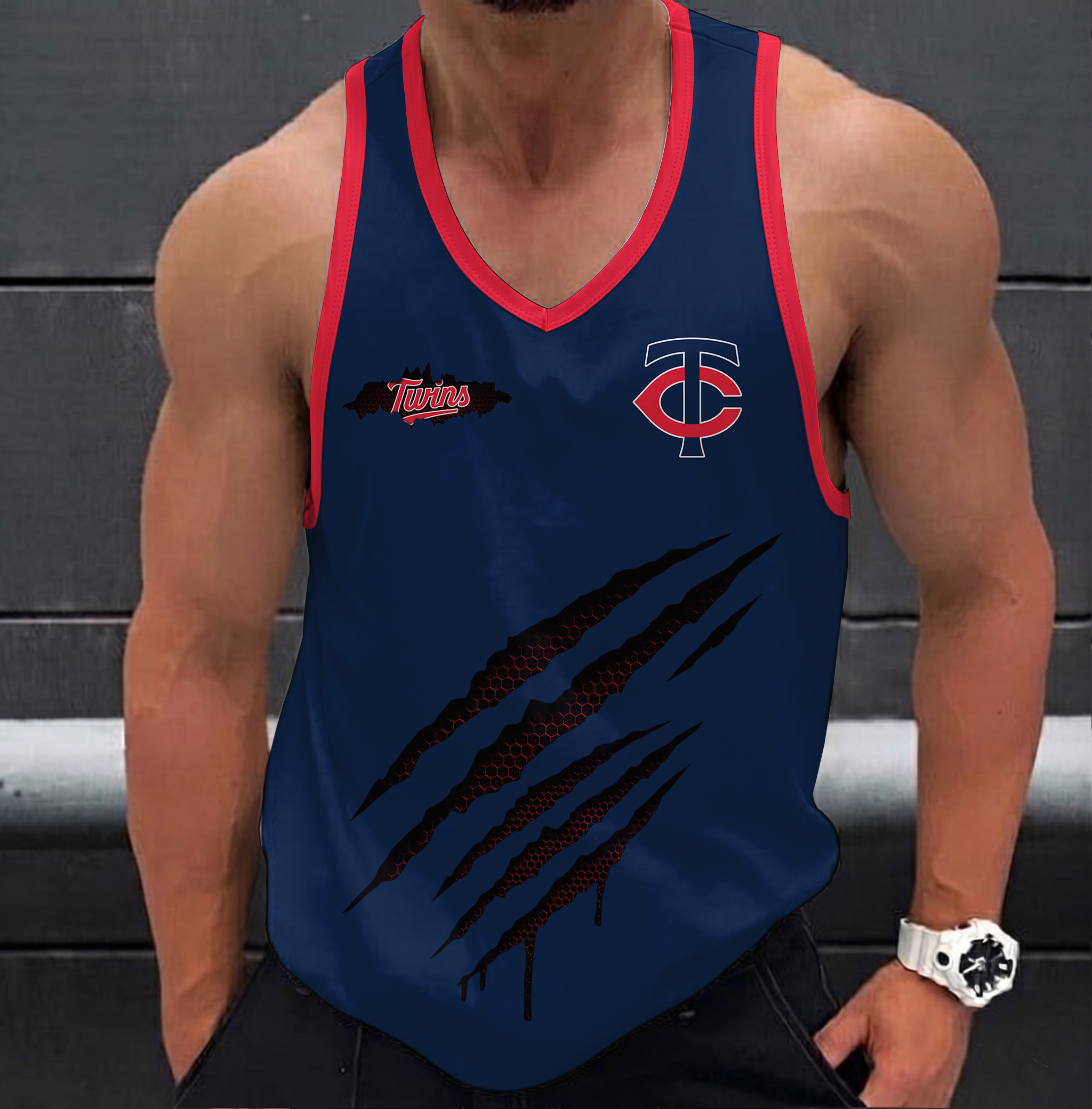 FINAL SALE - NEW CUSTOMIZED MLB22 MINNESOTA TWINS UNISEX TANK TOP