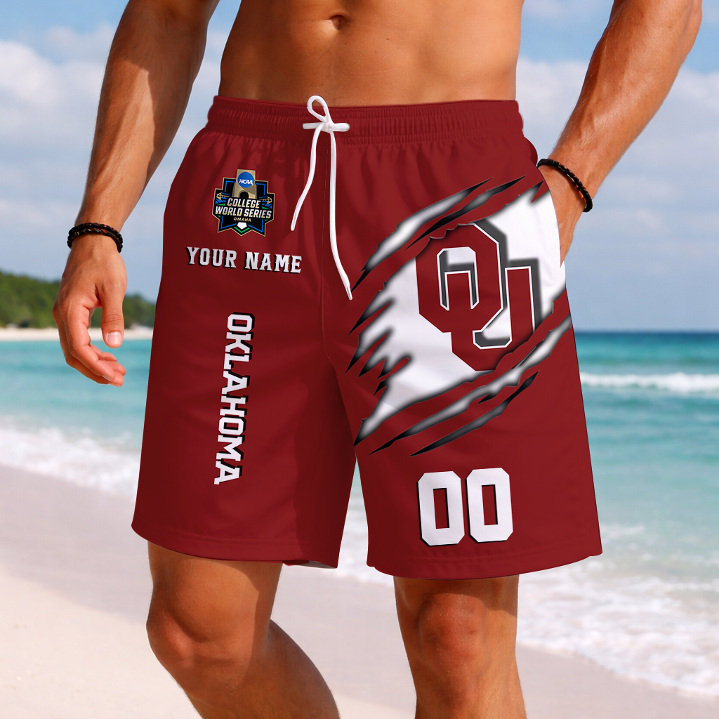 LIMITED DROP NCAA CWS22 OUS OU SOONERS SHORT PANTS
