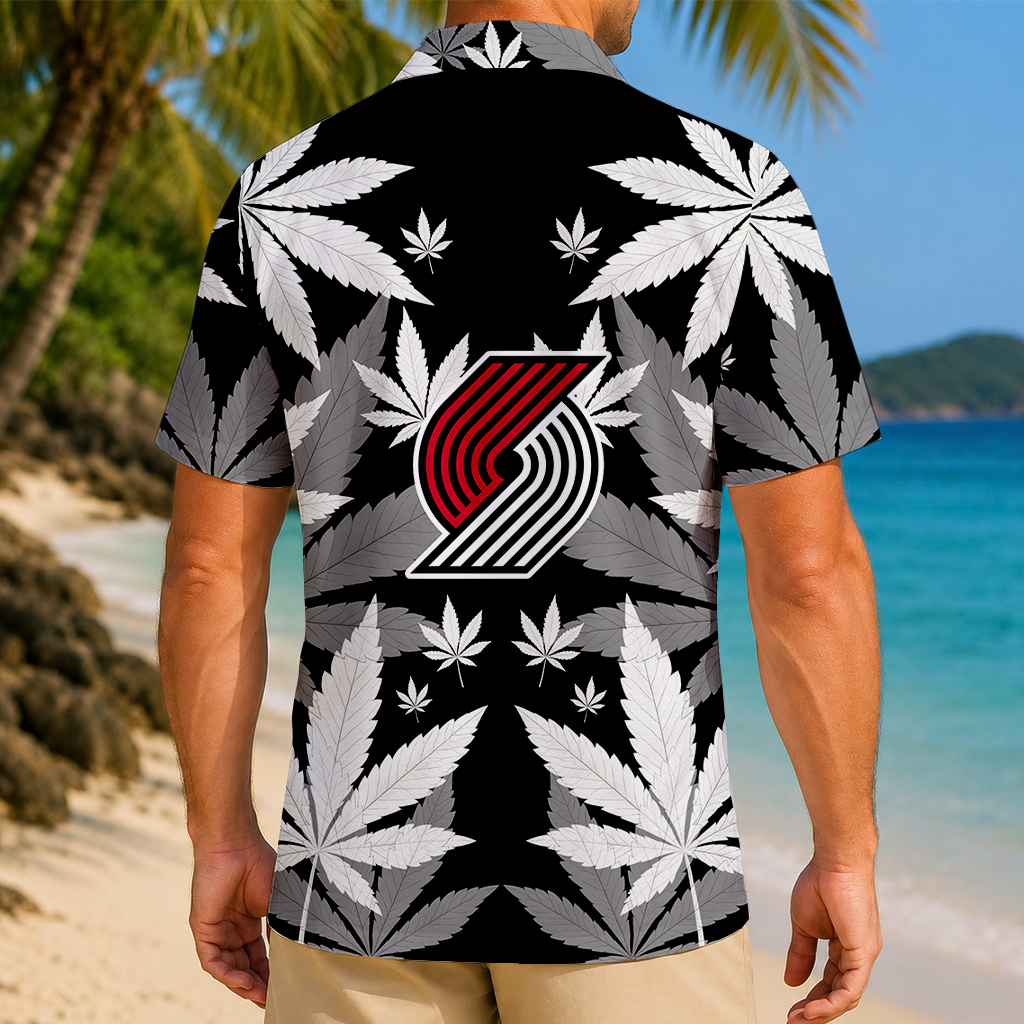 FINAL SALE - NEW CUSTOMIZED NBA22 PTB PORTLAND TRAIL BLAZERS UNISEX HAWAIIAN SHIRT