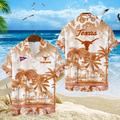 LIMITED EDITION - NEW CUSTOMIZED FBS22 TXL TEXAS LONGHORNS UNISEX HAWAIIAN SHIRT