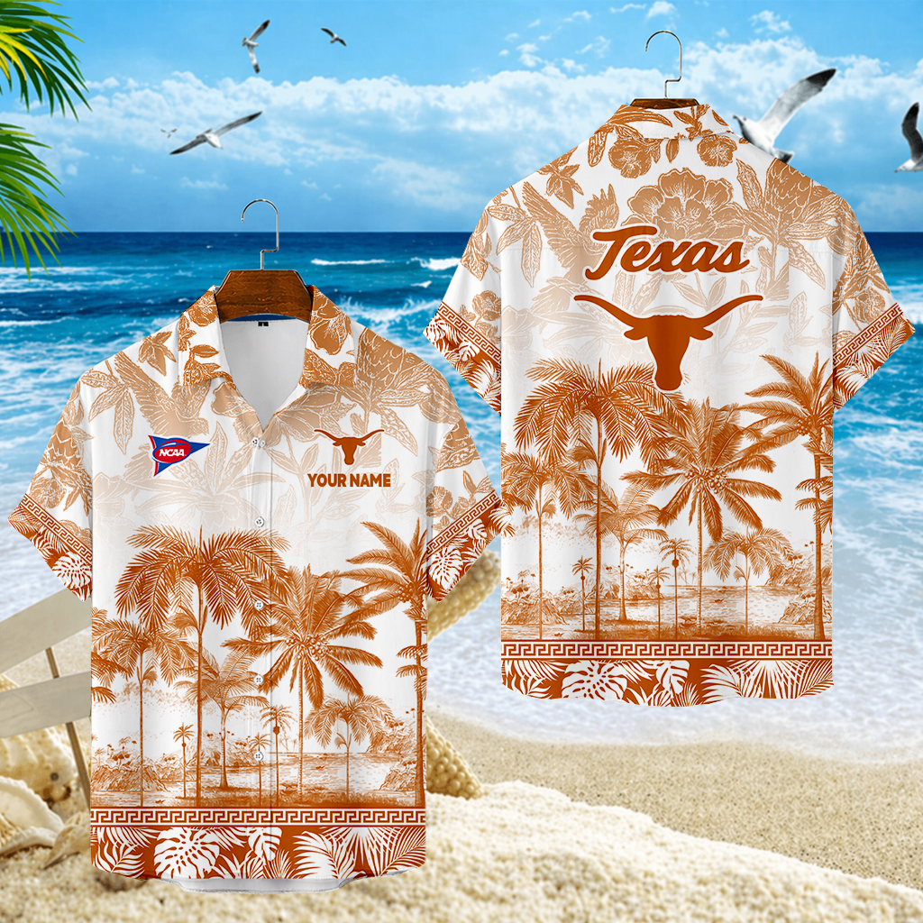 LIMITED EDITION - NEW CUSTOMIZED FBS22 TXL TEXAS LONGHORNS UNISEX HAWAIIAN SHIRT