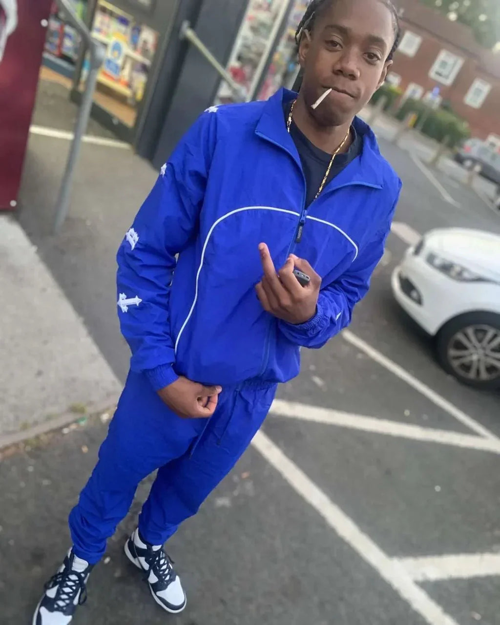 Trapstar Irongate 2.0 Shellsuit - Black/Blue Ironleague