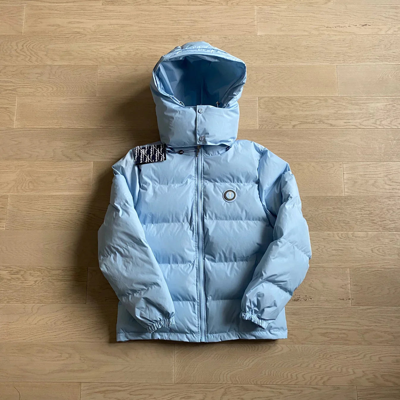 Trapstar Detachable Hooded Puffer Jacket - Ice Blue Ironleague