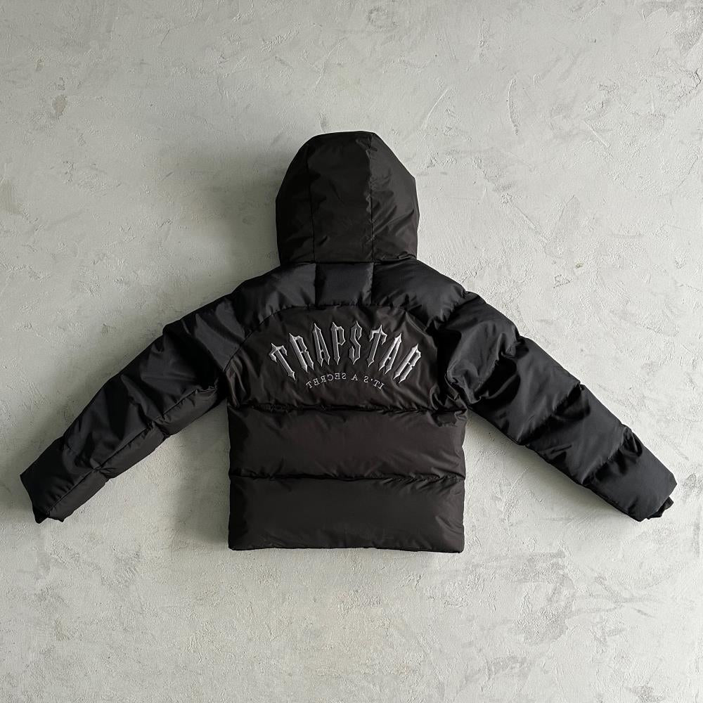 Trapstar Irongate Arch Puffer Jacket - Black/Black Ironleague
