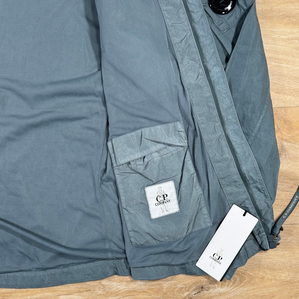 CP Company Chrome-R Lens Overshirt in Stormy Weather - Blue Ironleague
