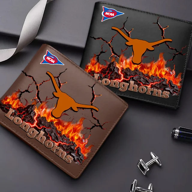 LIMITED EDITION FBS NCAA22 TXL TX LONGHORNS LEATHER WALLET