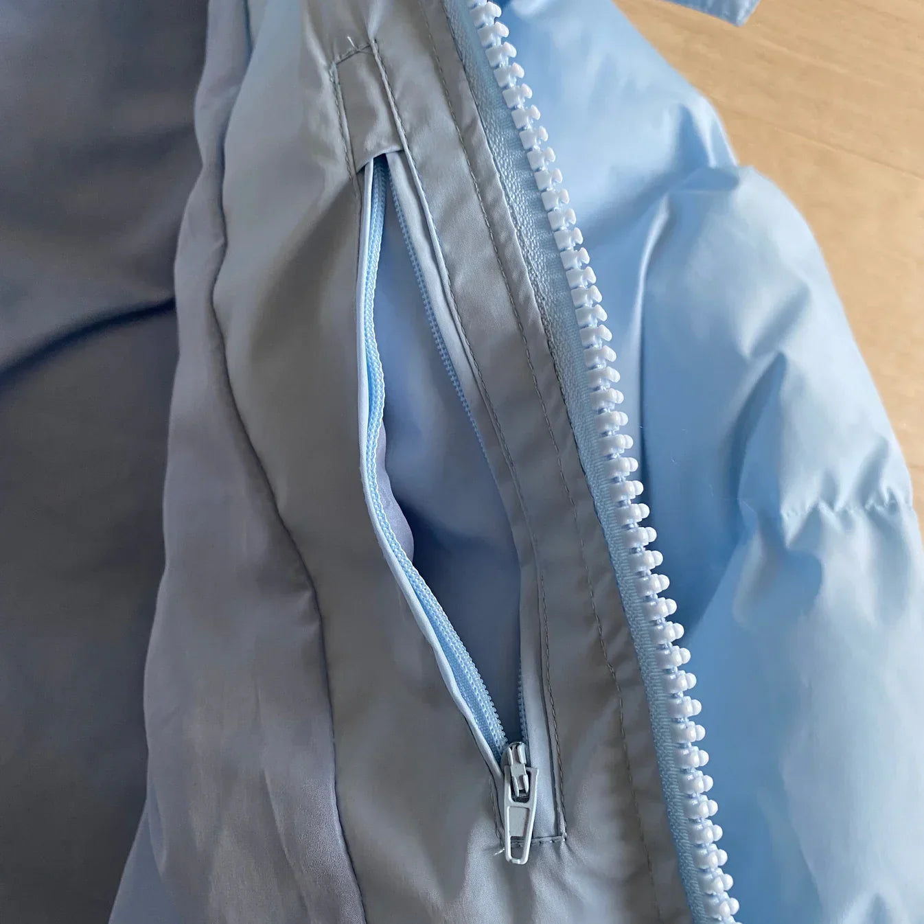 Trapstar Detachable Hooded Puffer Jacket - Ice Blue Ironleague