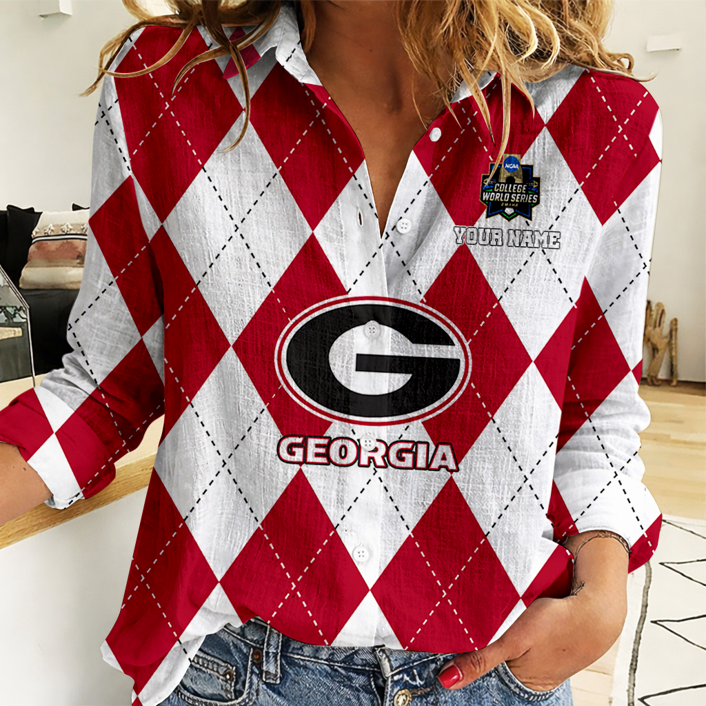 LIMITED DROP NCAA CWS23 GEB GE BULLGOGS WOMEN CASUAL SHIRT FOR FAN
