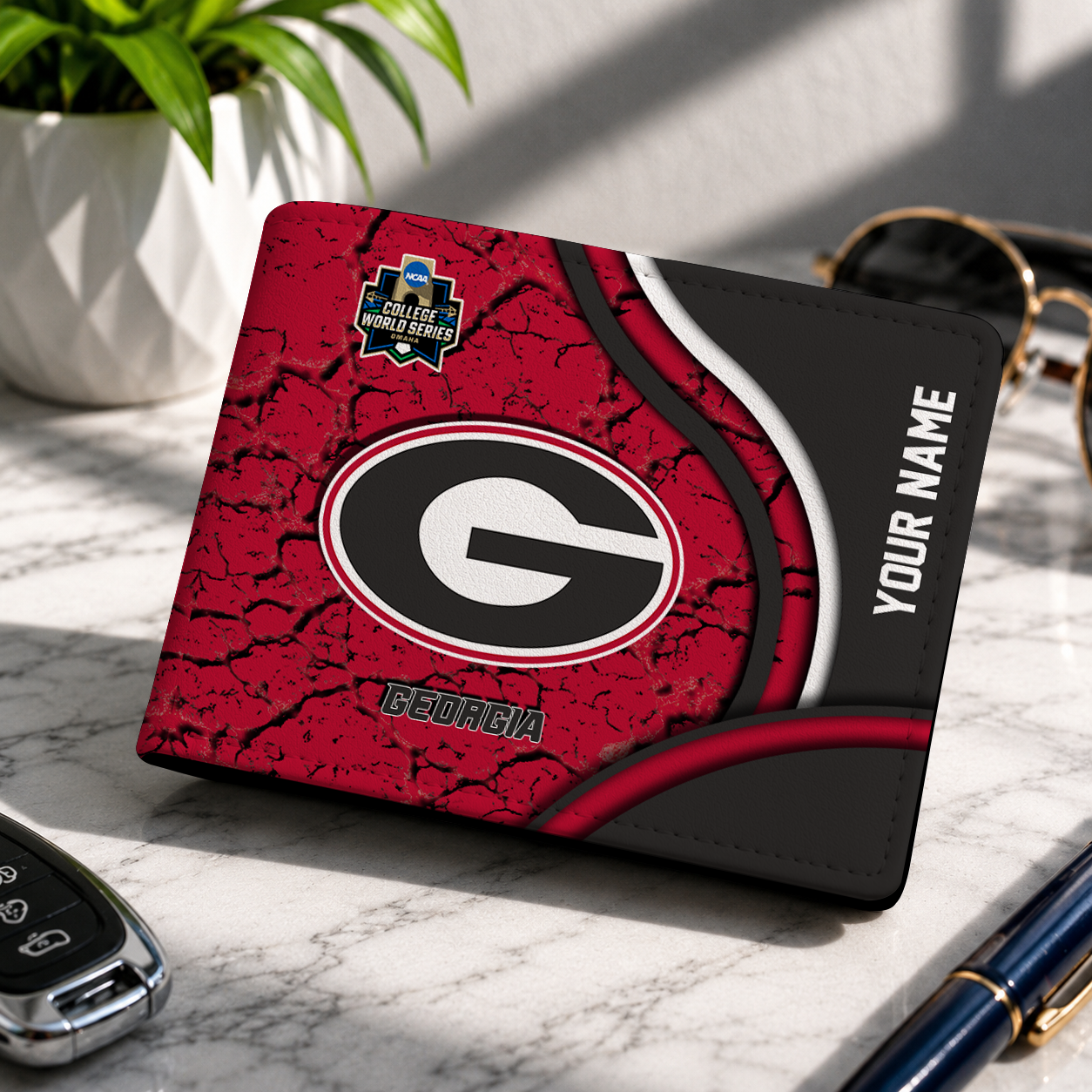 VIRAL EDITION NCAA CWS23 GEB GEORGIA BULLDOGS LEATHER WALLET