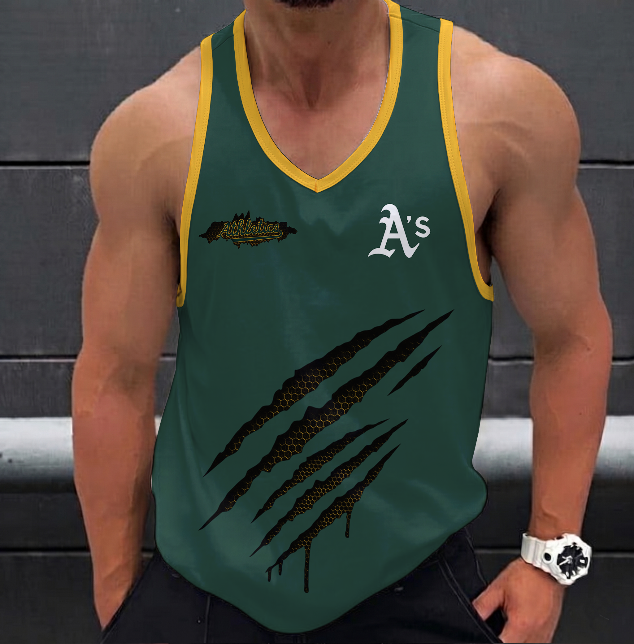 FINAL SALE - NEW CUSTOMIZED MLB23 OAKLAND ATHLETICS UNISEX TANK TOP