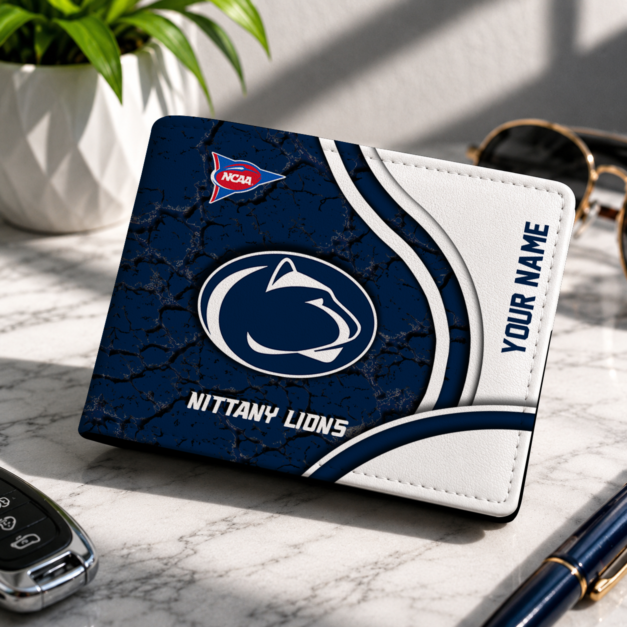 MEGA SALE NCAA FBS23 PNL PENN STATE NITTANY LIONS LEATHER WALLET