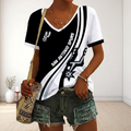 FINAL SALE - NEW CUSTOMIZED NBA23 SAS SAN ANTONIO SPURS V-NECK FEMALE SHIRT