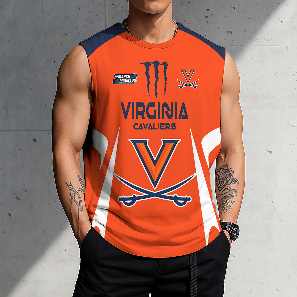 3D PRINT TEE NCAA MAM23 VIC VI CAVALIERS MEN'S GYM SHIRT