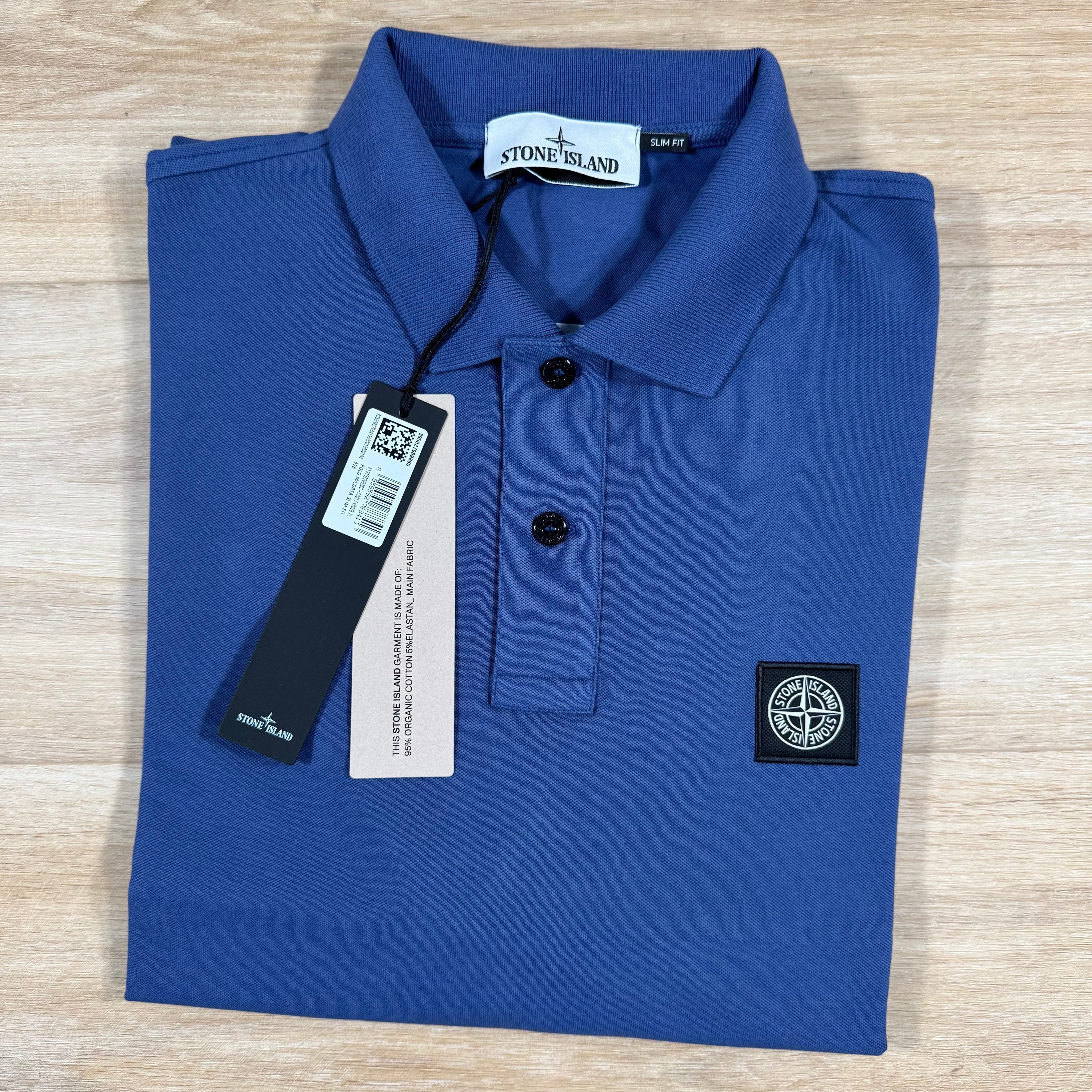 Stone Island Organic Cotton Pique Polo Shirt in Blue Marine Ironleague