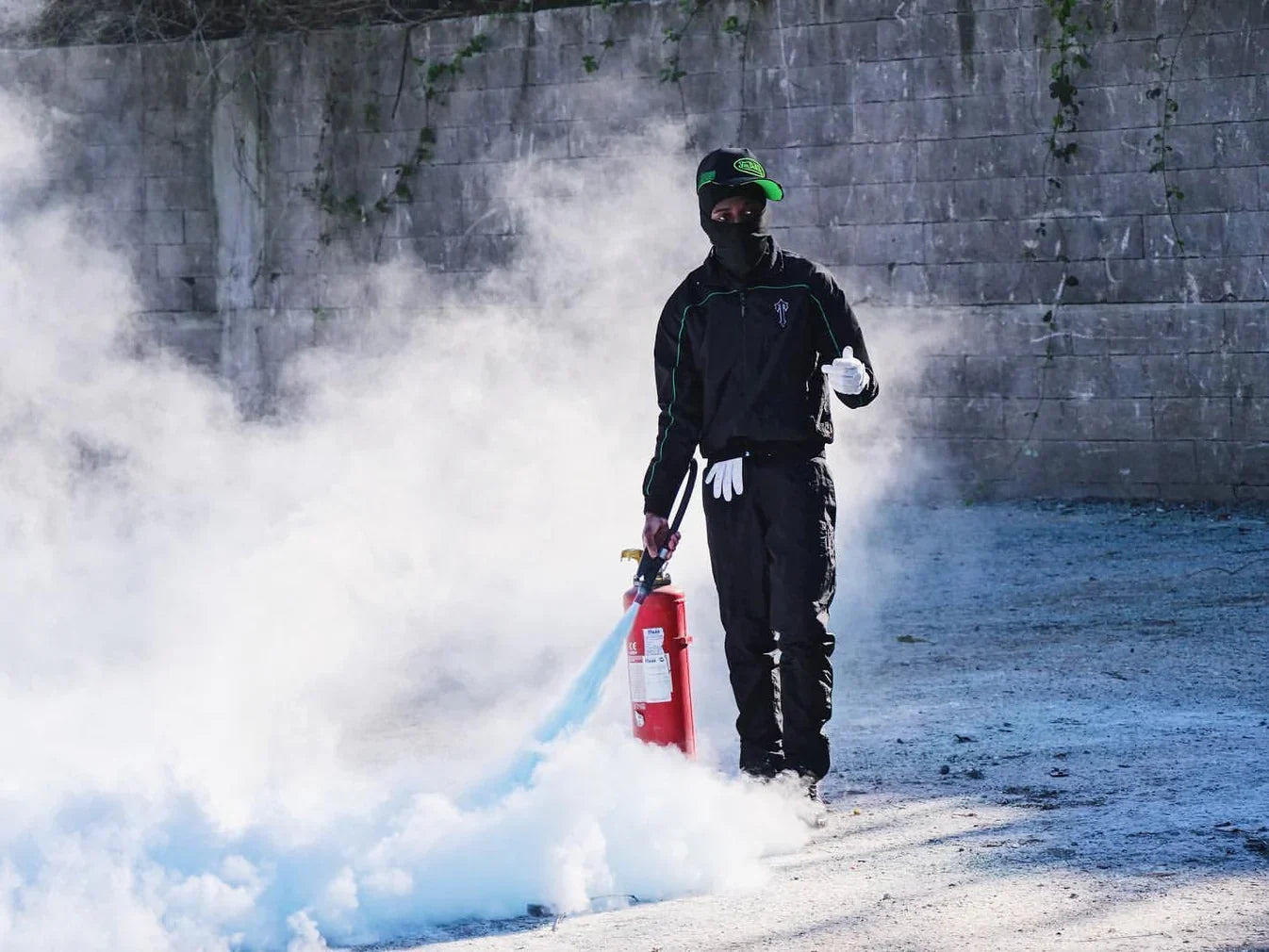 Trapstar Irongate T Shellsuit - Black/Green Ironleague