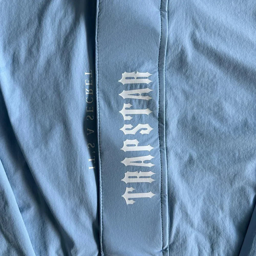 Trapstar Decoded Windbreaker Jacket - Light Blue Ironleague