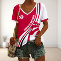 FINAL SALE - NEW CUSTOMIZED NBA24 TRA TORONTO RAPTORS V-NECK FEMALE SHIRT