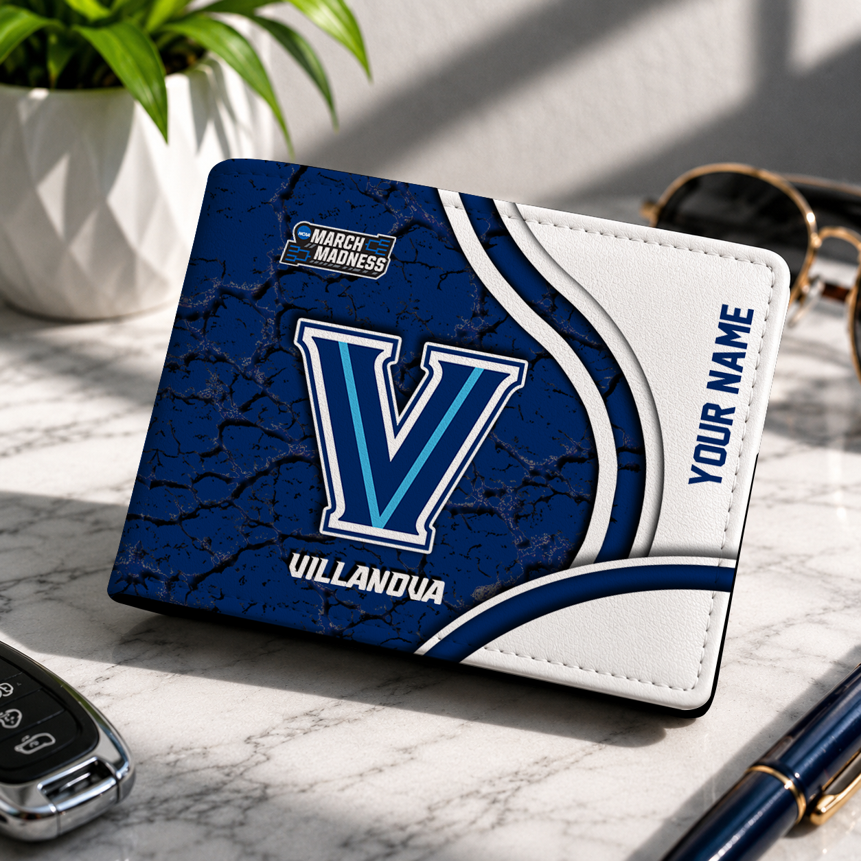 FINAL CLEARANCE NCAA MAM24 VIW VILLANOVA WILDCATS LEATHER WALLET