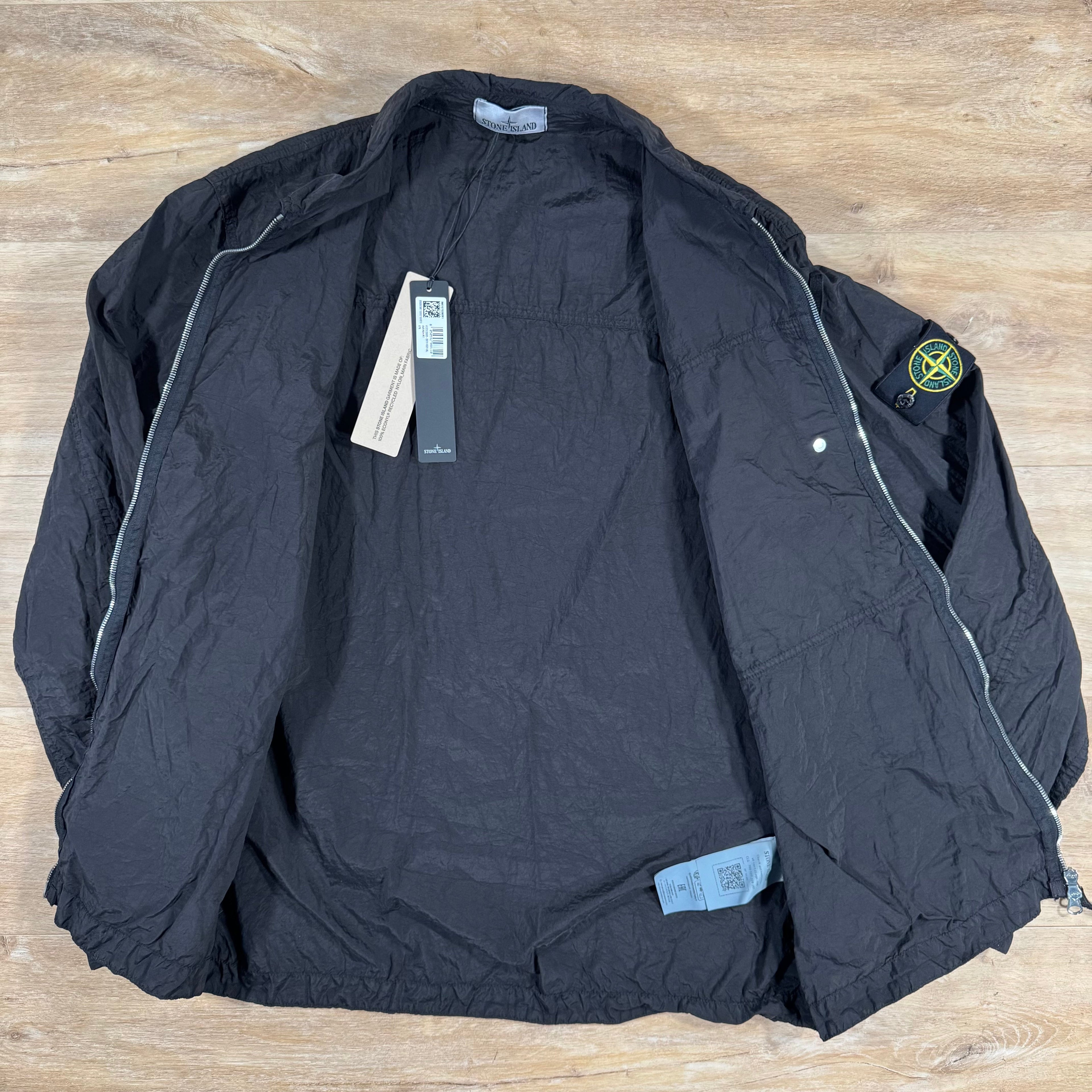 Stone Island Nylon Metal Overshirt in Black Ironleague