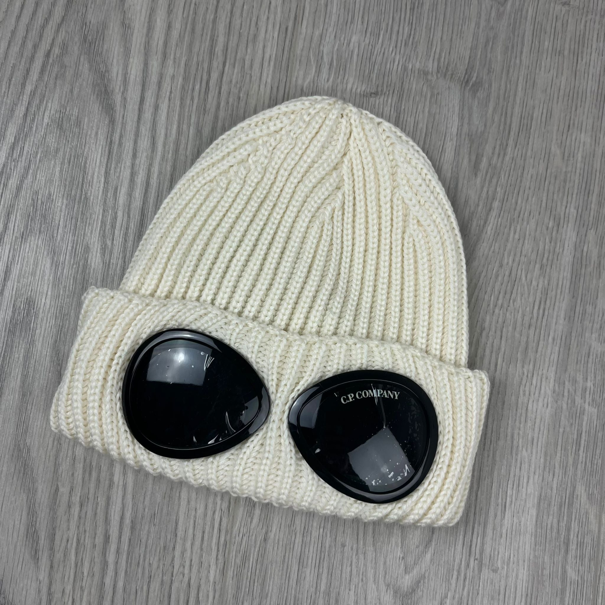 CP Company Goggle Beanie - White Ironleague