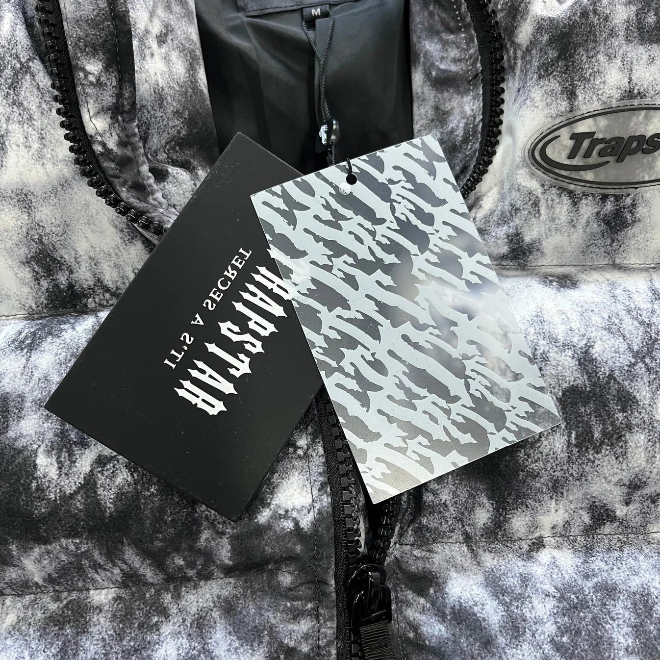 Trapstar Hyperdrive Puffer Jacket - Black/Grey Camo Ironleague