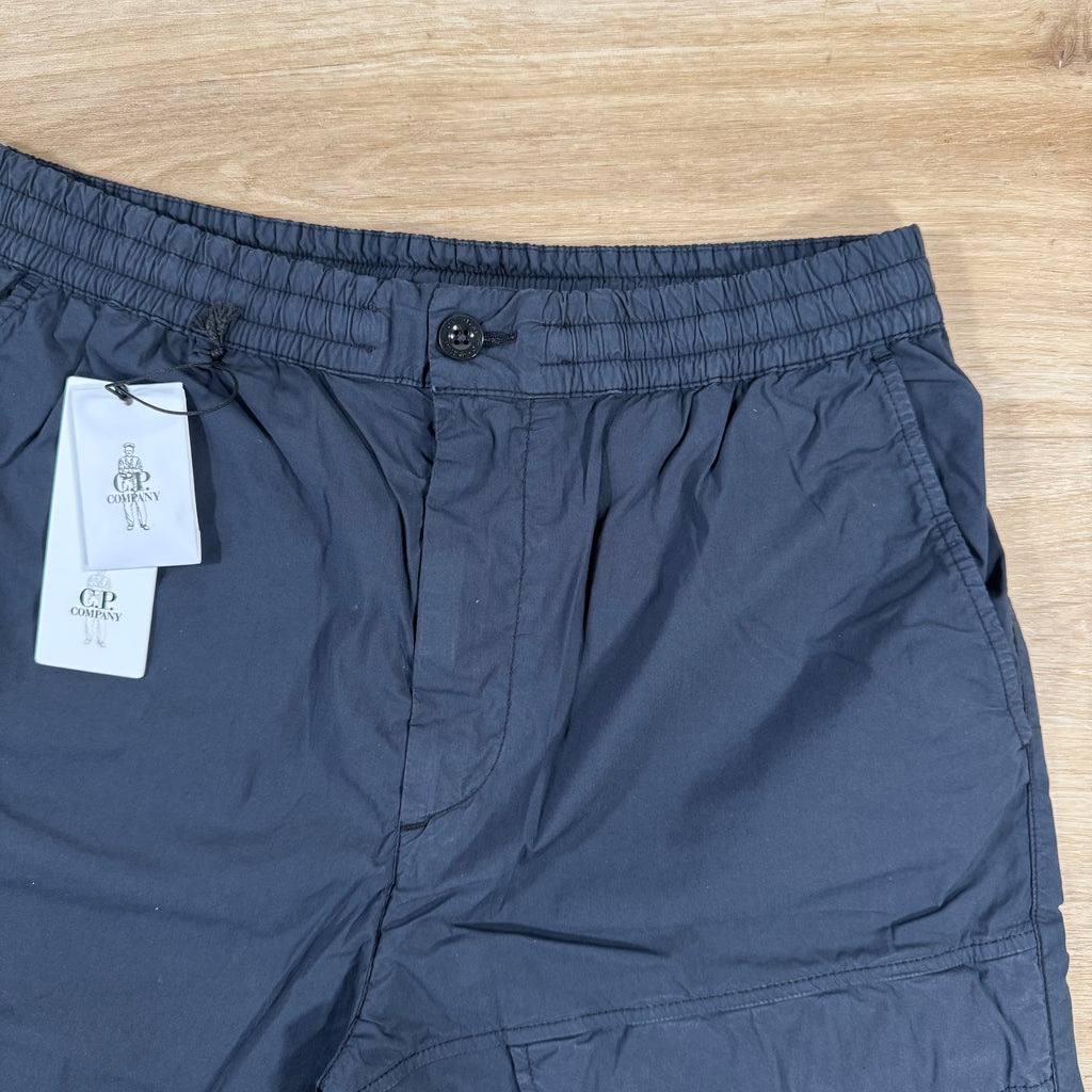 CP Company 50 Fili Stretch Cargo Shorts in Navy Ironleague