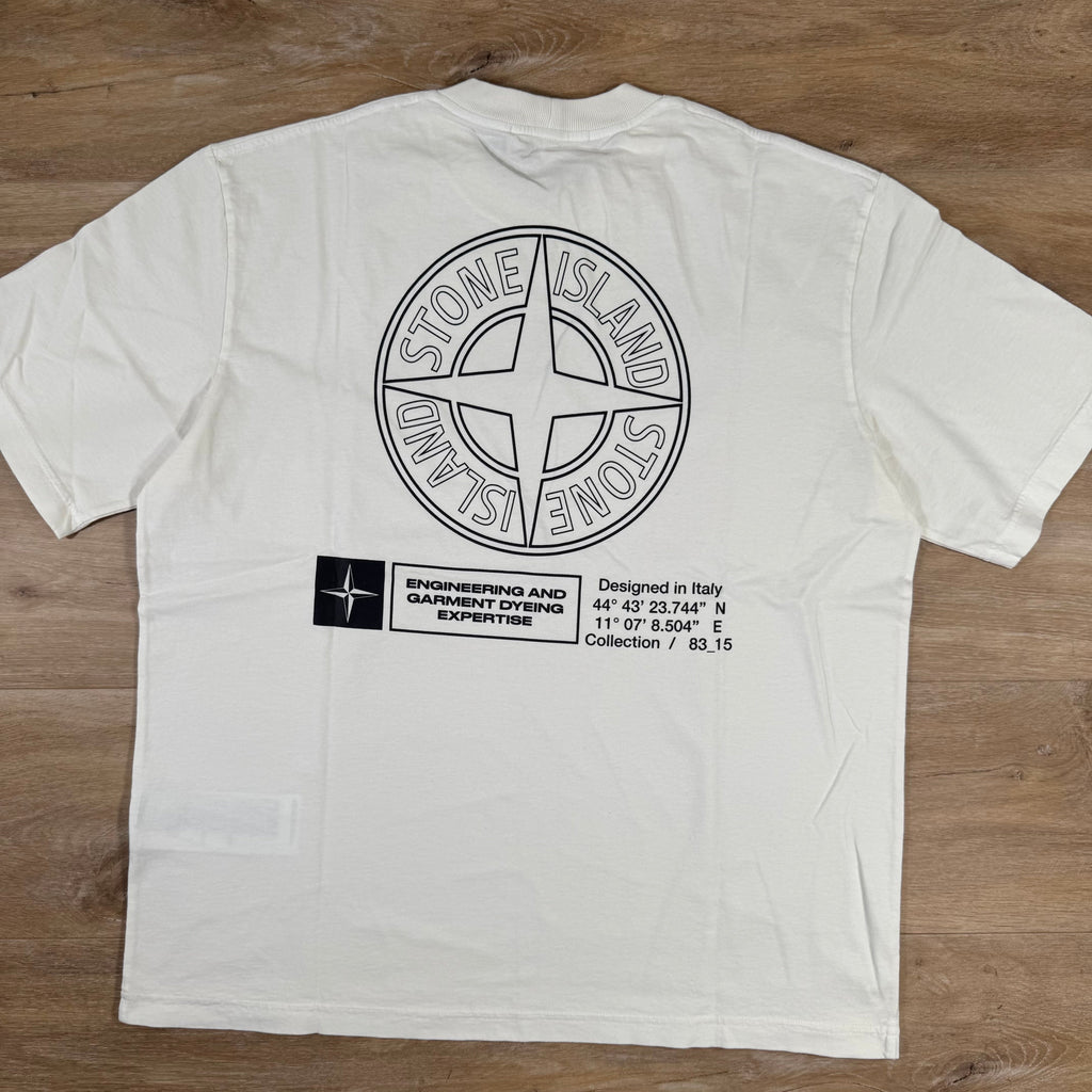 Stone Island Industrial Print T-Shirt in Ivory Ironleague