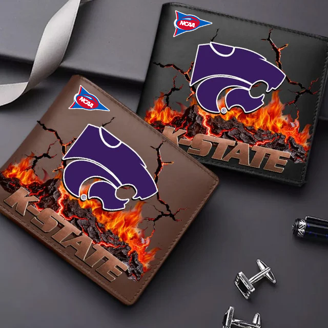 LIMITED EDITION FBS NCAA24 KSW KS WILDCATS LEATHER WALLET