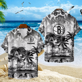 FINAL SALE - NEW CUSTOMIZED NBA25 BNE BROOKLYN NETS UNISEX HAWAIIAN SHIRT