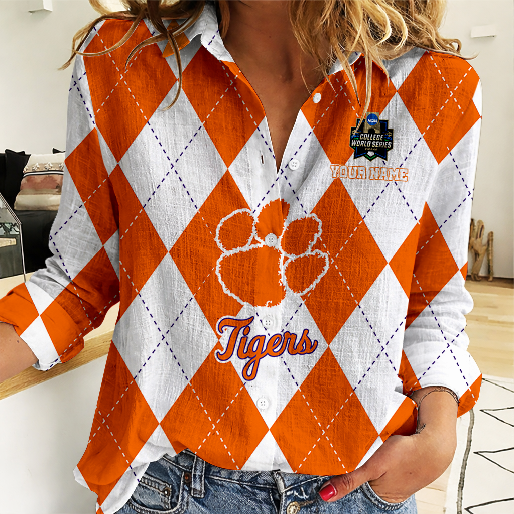 LIMITED DROP NCAA CWS25 CST CS TIGERS WOMEN CASUAL SHIRT FOR FAN