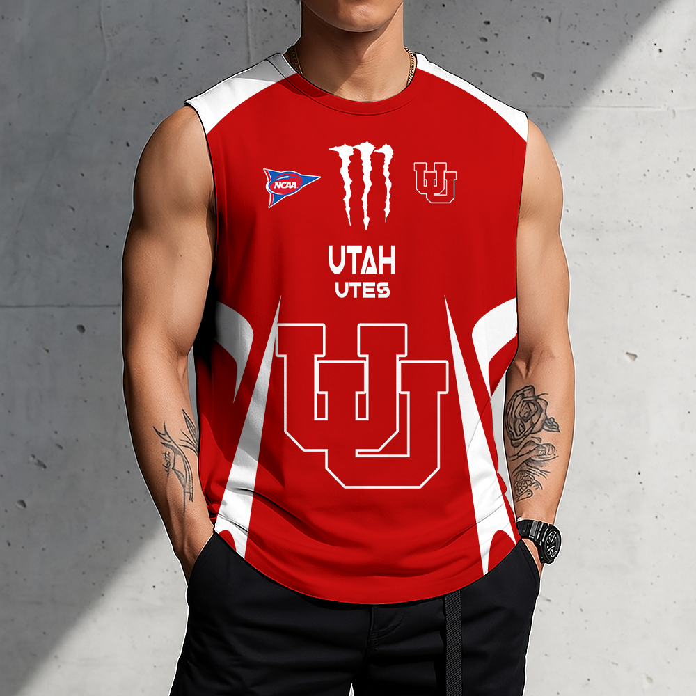 3D PRINT TEE NCAA FBS25 UTU UT UTES MEN'S GYM SHIRT
