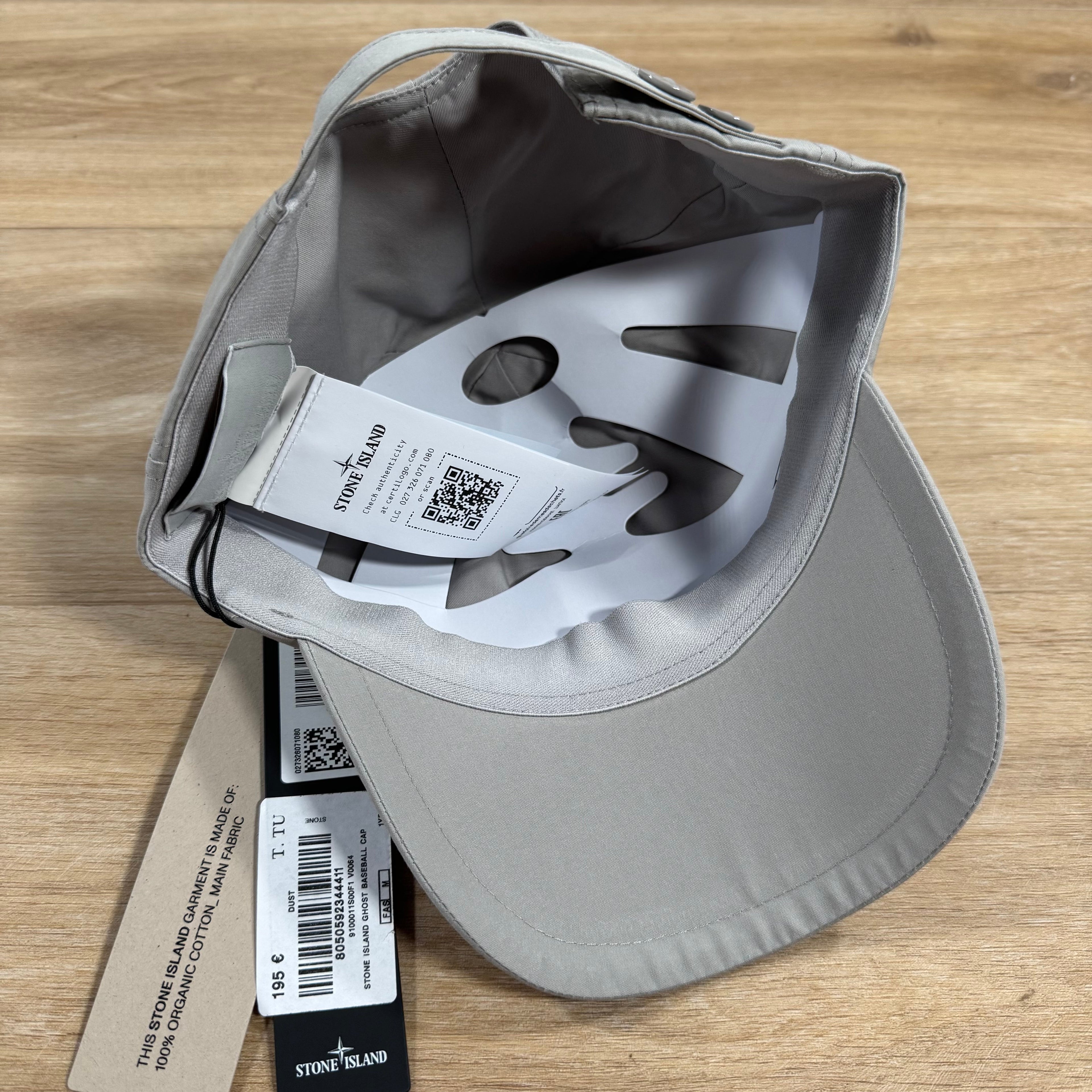 Stone Island Weatherproof Cotton Canvas Ghost Cap in Dust Grey Ironleague