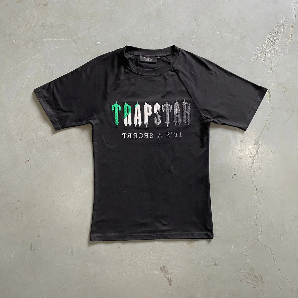 Trapstar Chenille Decoded Short Set - Black/White/Grey Ironleague
